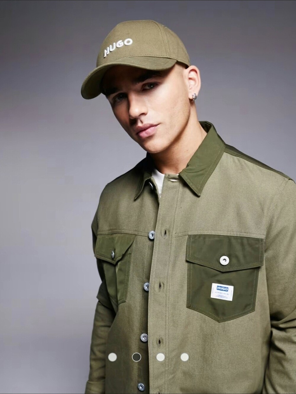 $178 Hugo Boss Mens Ebrido Relaxed Fit Long Sleeve OverShirt